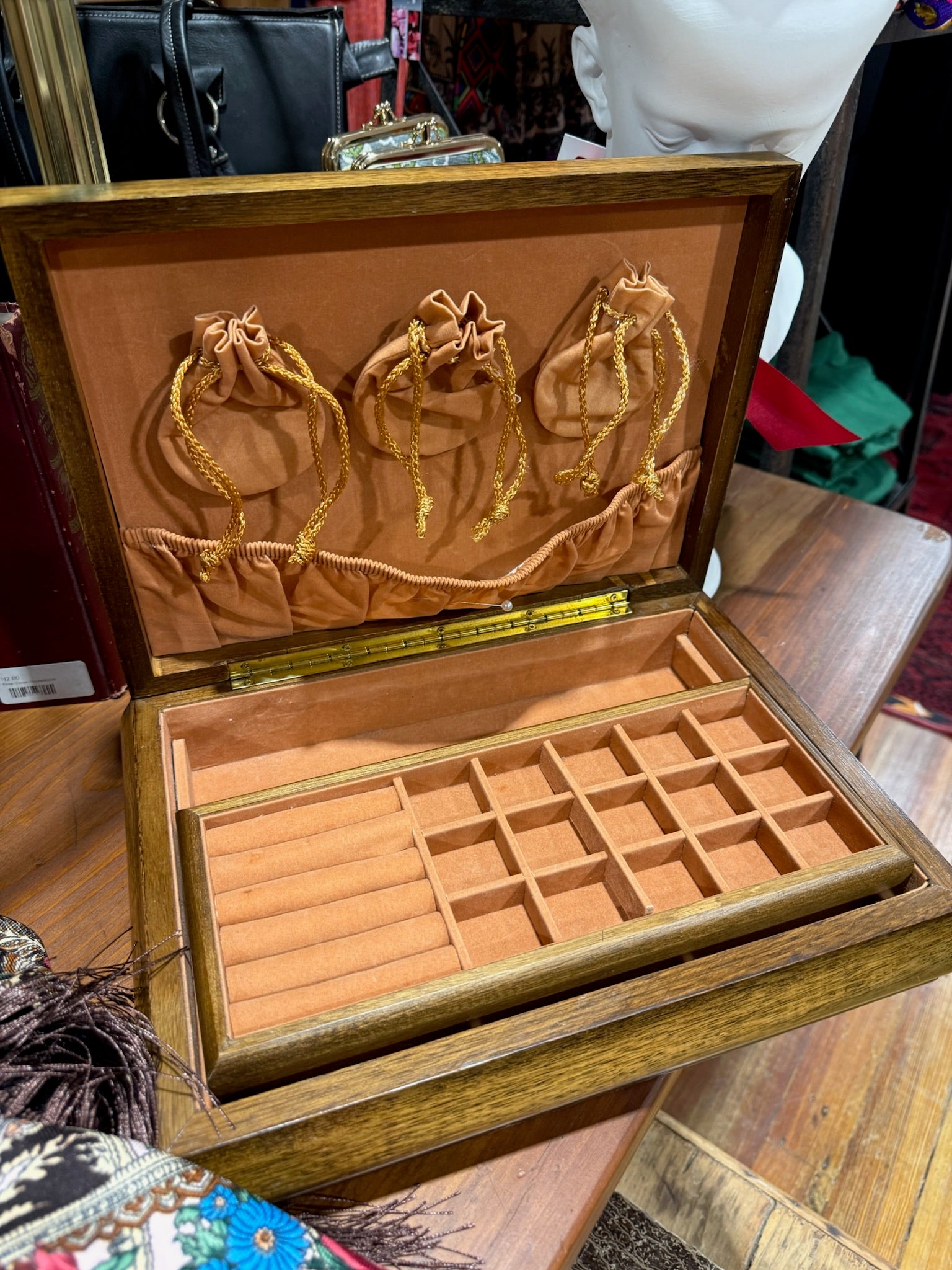Vintage Wooden Jewelry Box