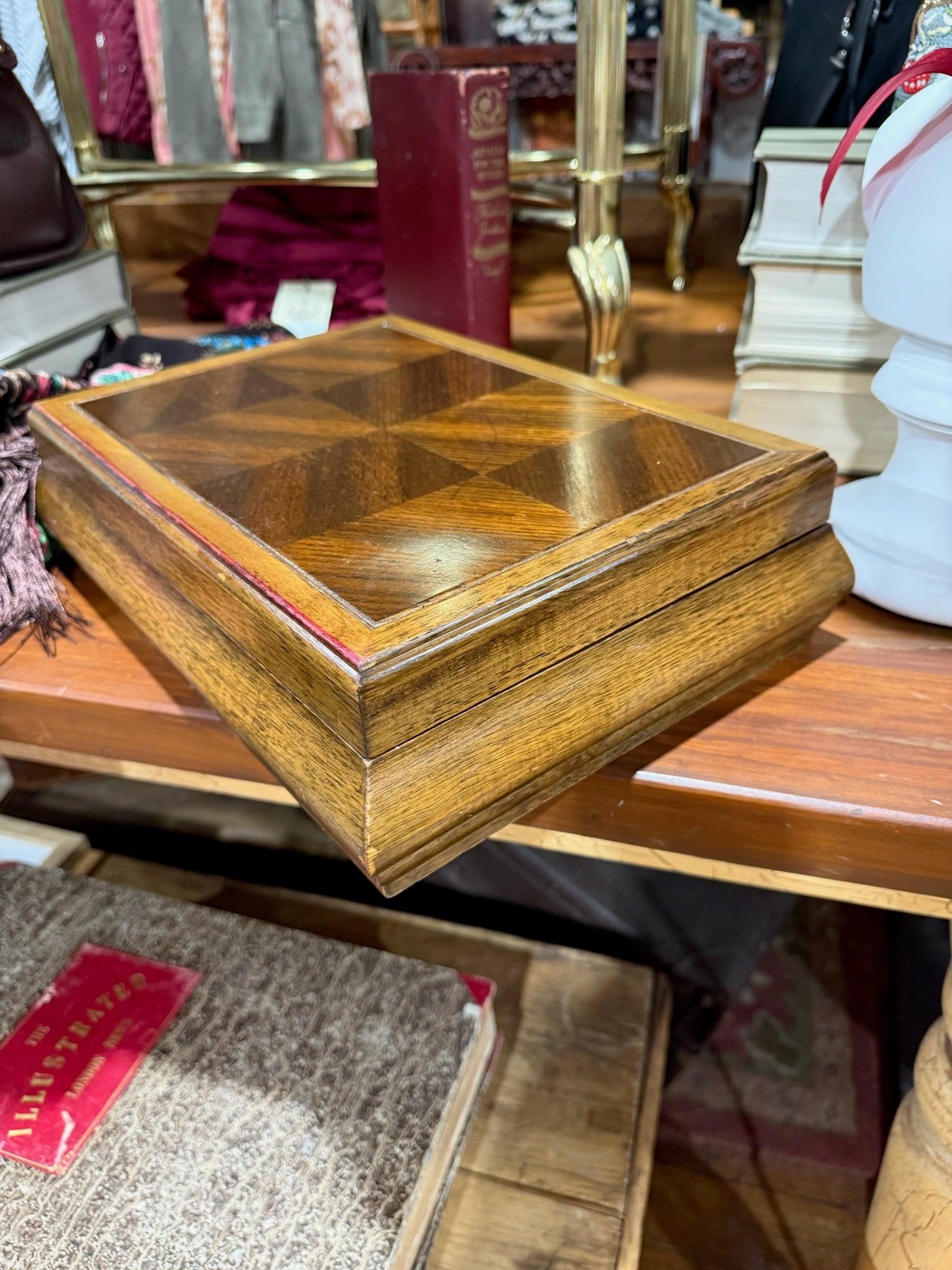 Vintage Wooden Jewelry Box