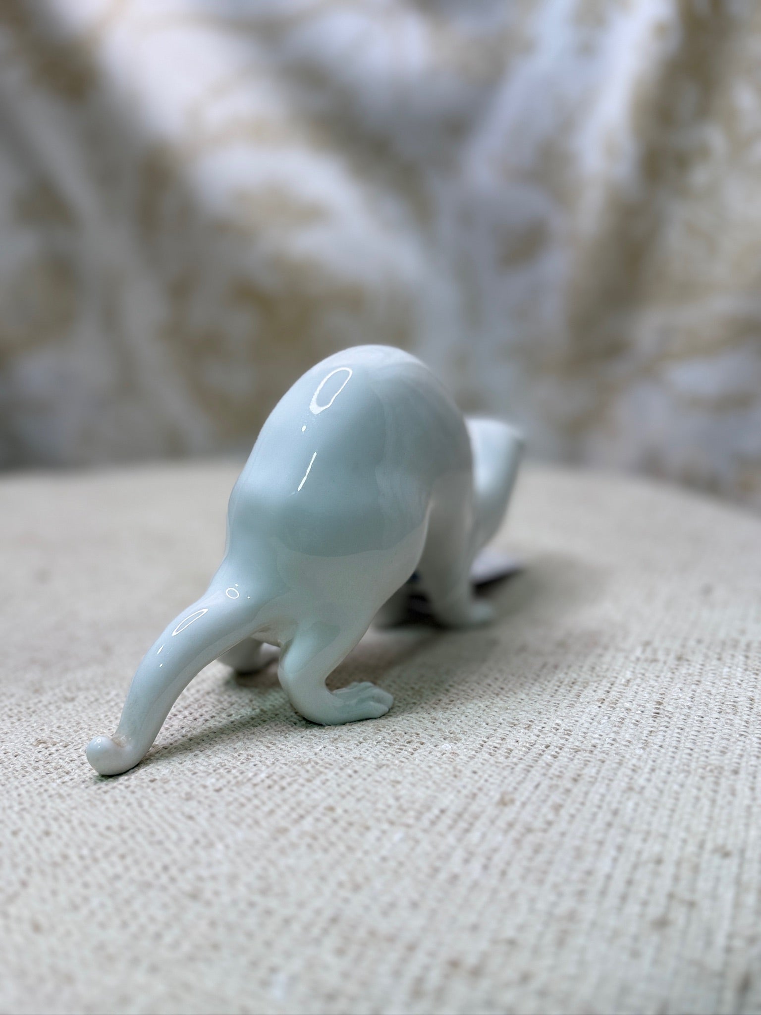 Royal Copenhagen White Hermelin Stoat / Weasel - Jeanne Grut