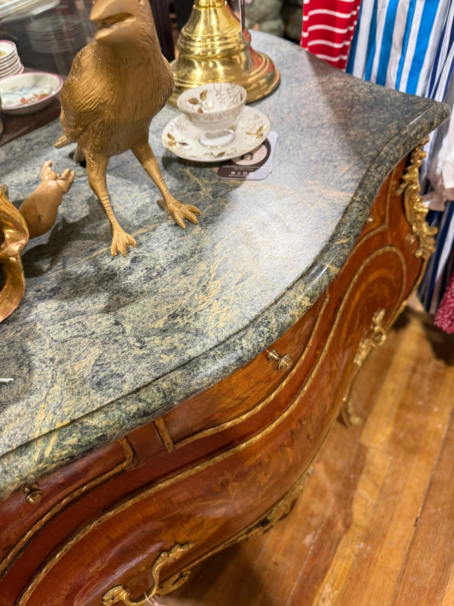 Louis XV-Inspired French Bombe Commode - 4 Drawer 3