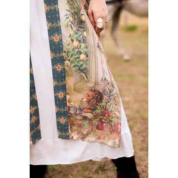 Love Revolution Opera Duster Kimono Robe w/ Horse & Florals by Market of Stars