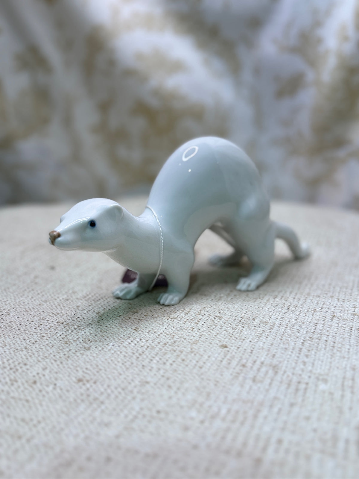 Royal Copenhagen White Hermelin Stoat / Weasel - Jeanne Grut