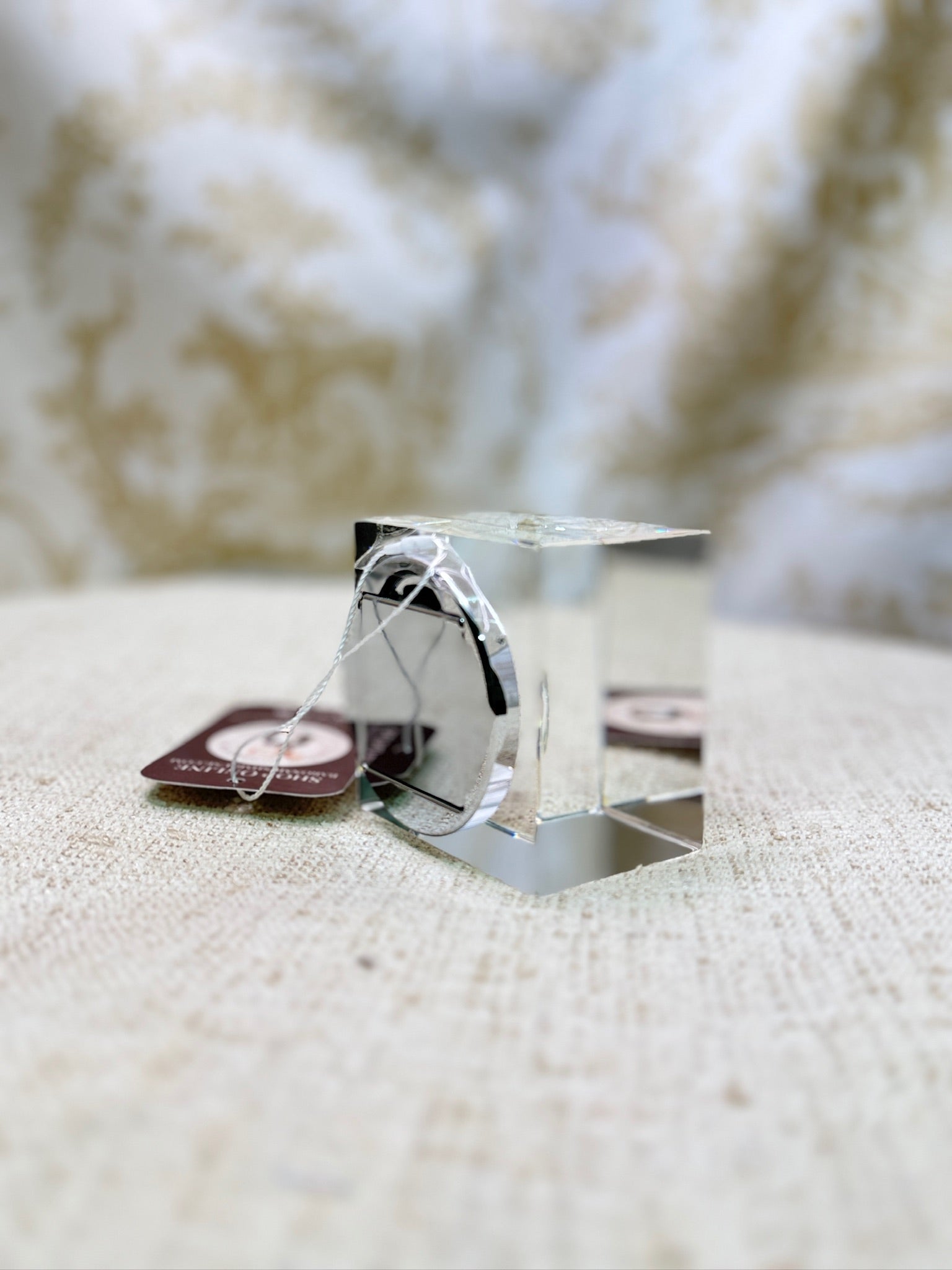 Heavy Steuben Crystal Desk Clock