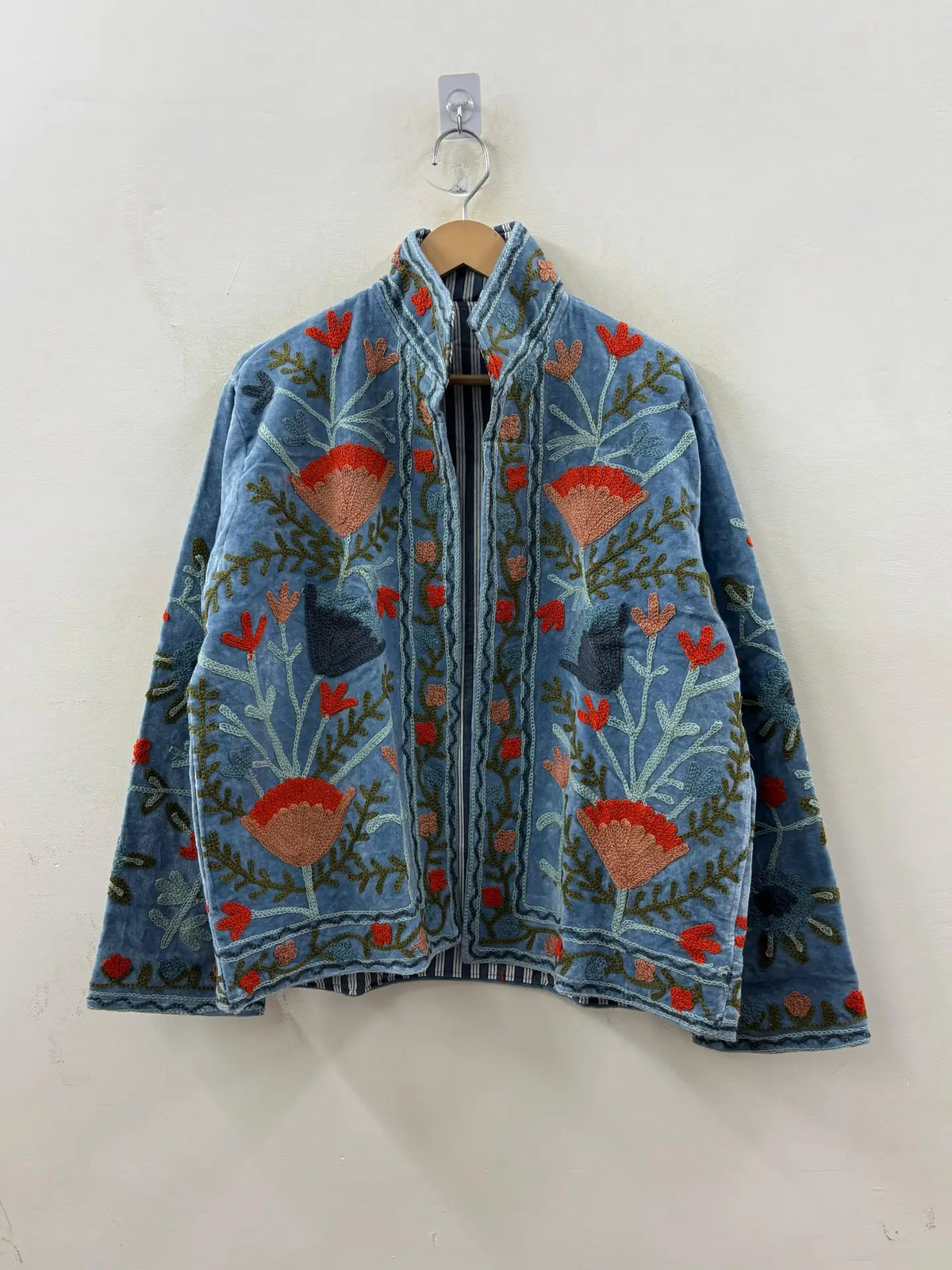 Suzani Embroidered Velvet Jacket