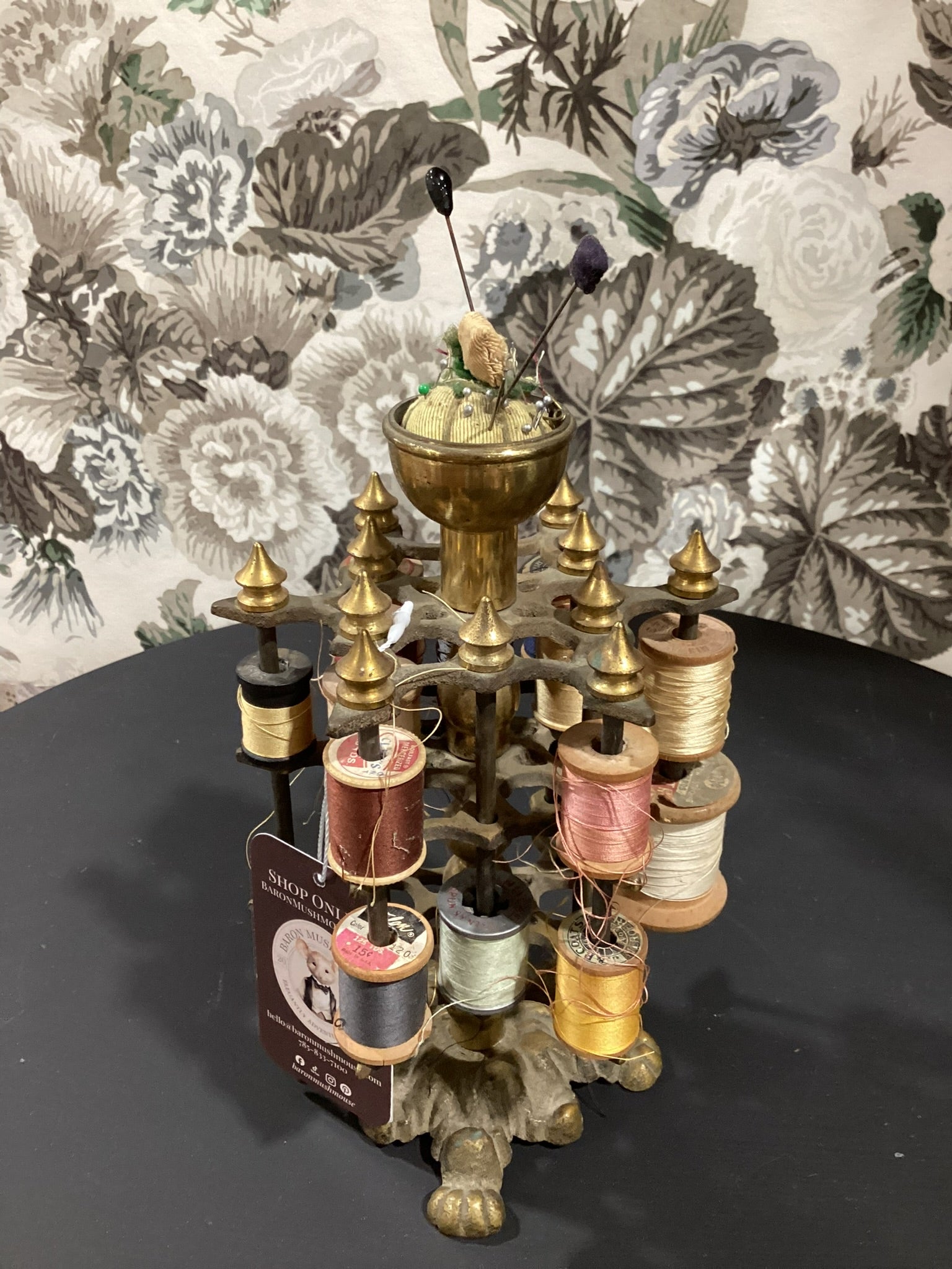 Victorian Brass Vintage 1870-1890 Spool Holder 2
