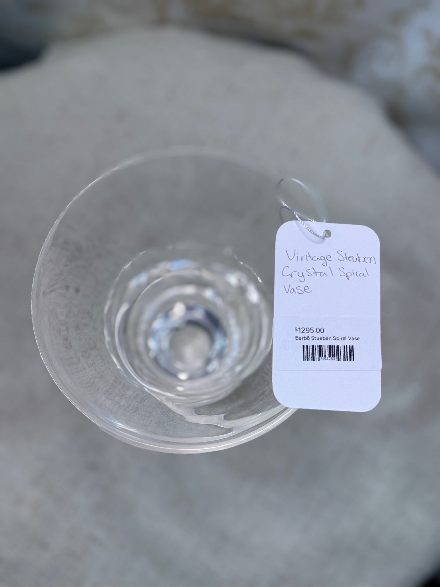 Vintage Steuben Glass Spiral Vase