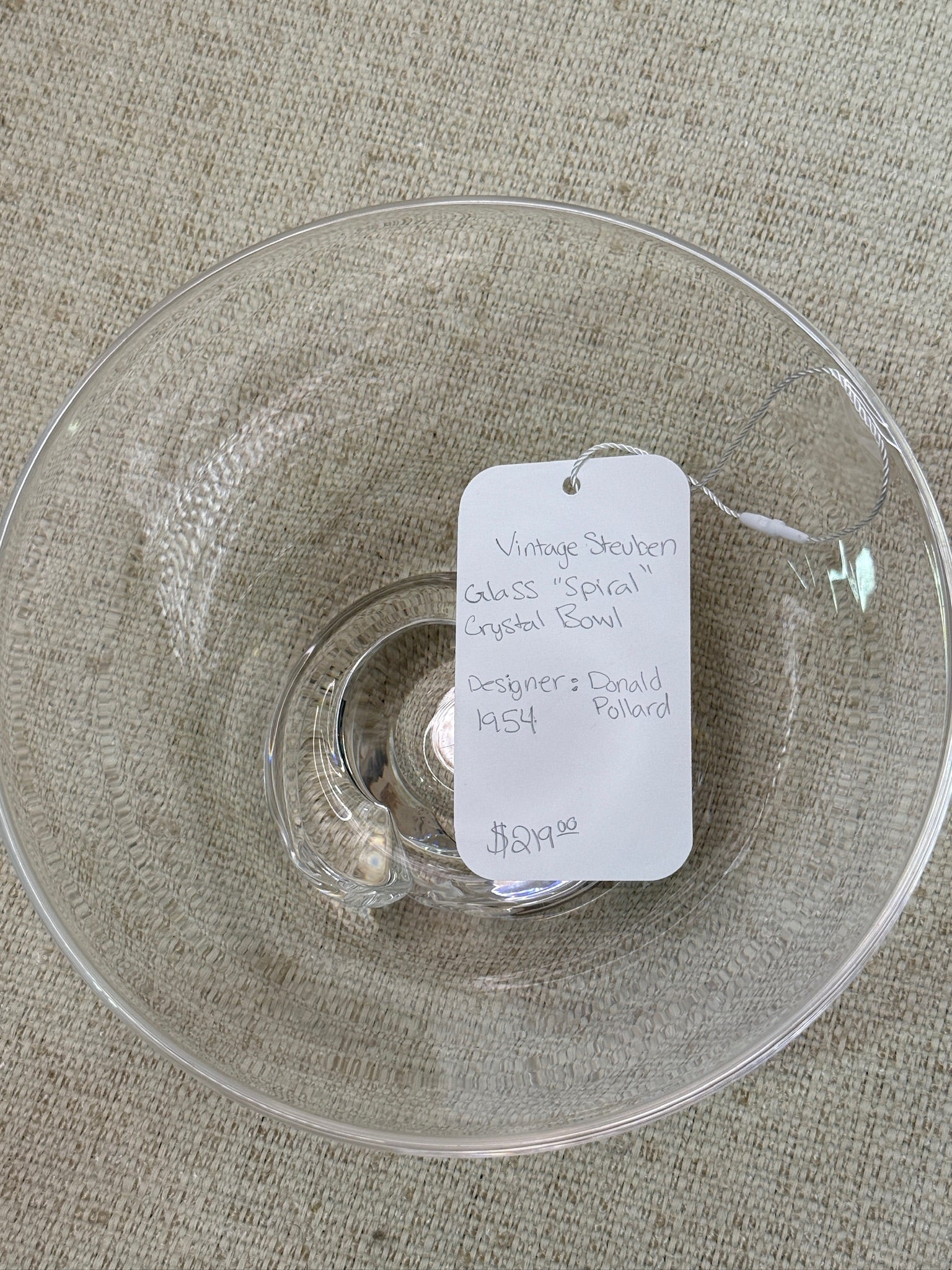 Vintage Stueben Bowl - Donald Poland 1954