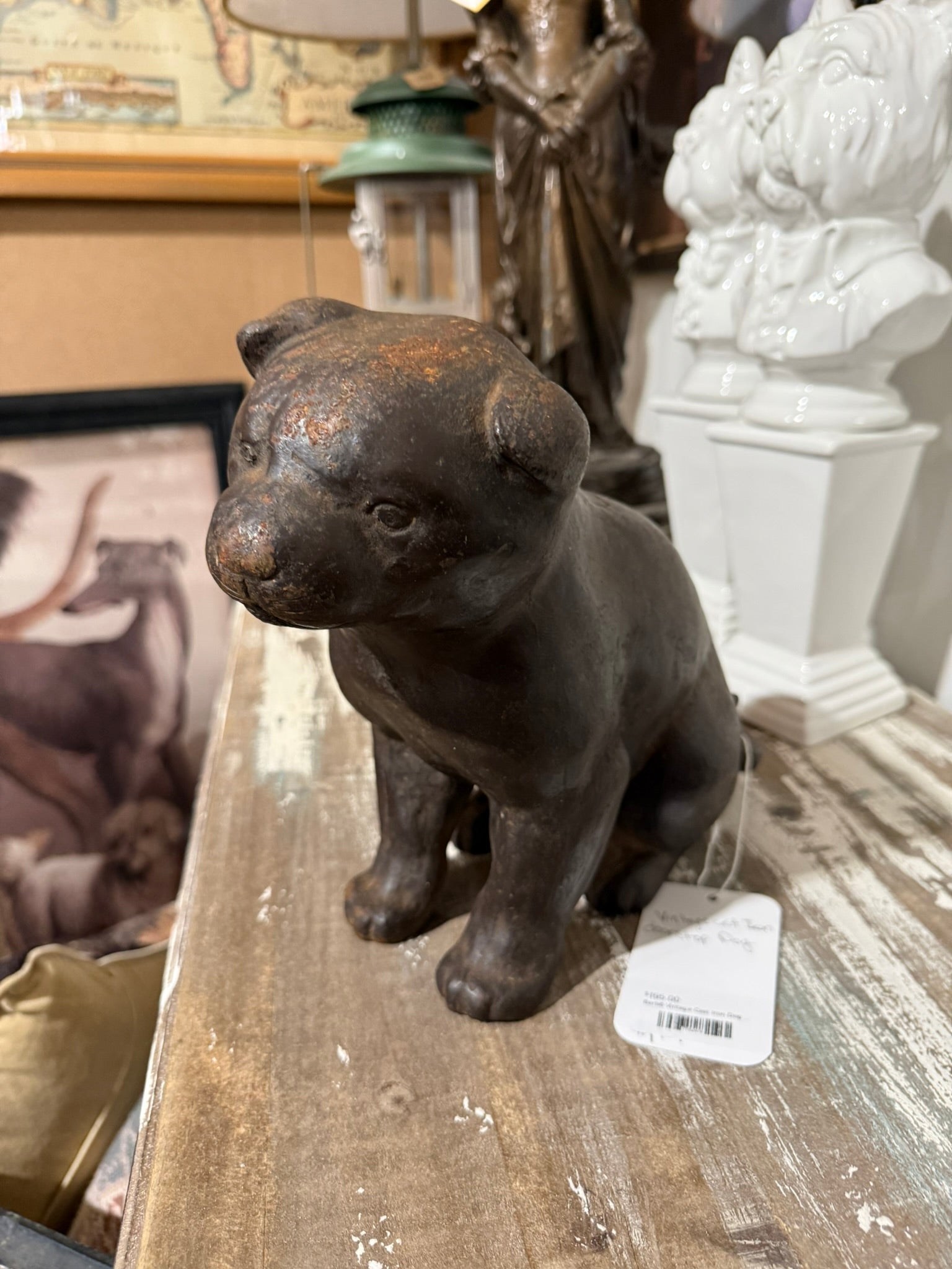 Vintage Cast Iron Doorstop Dog
