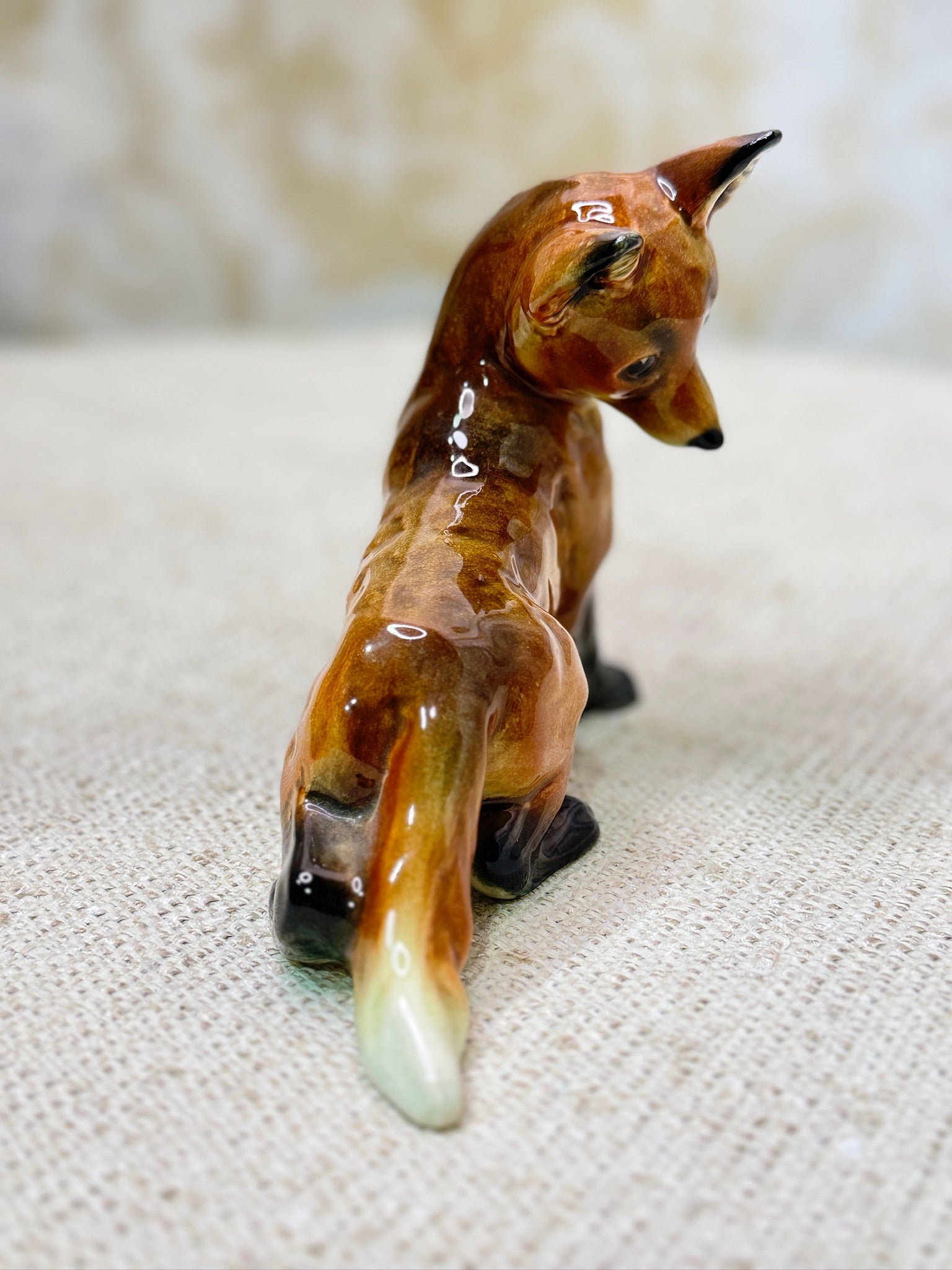 Vintage Hand Painted Fox 2