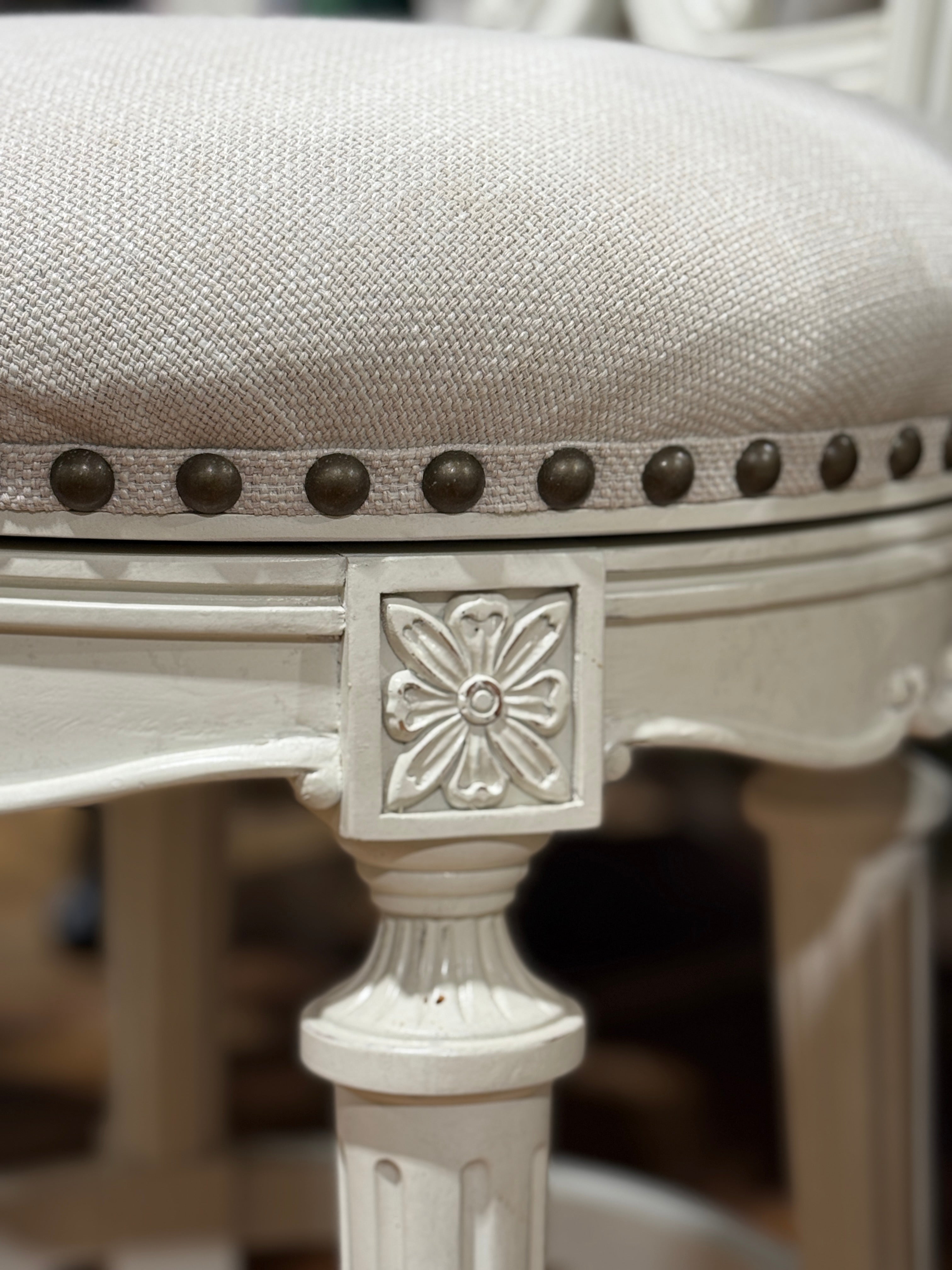 White Swivel Stools