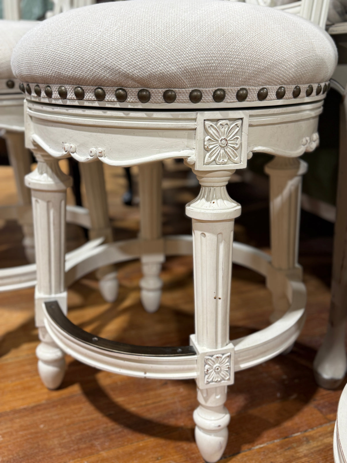White Swivel Stools