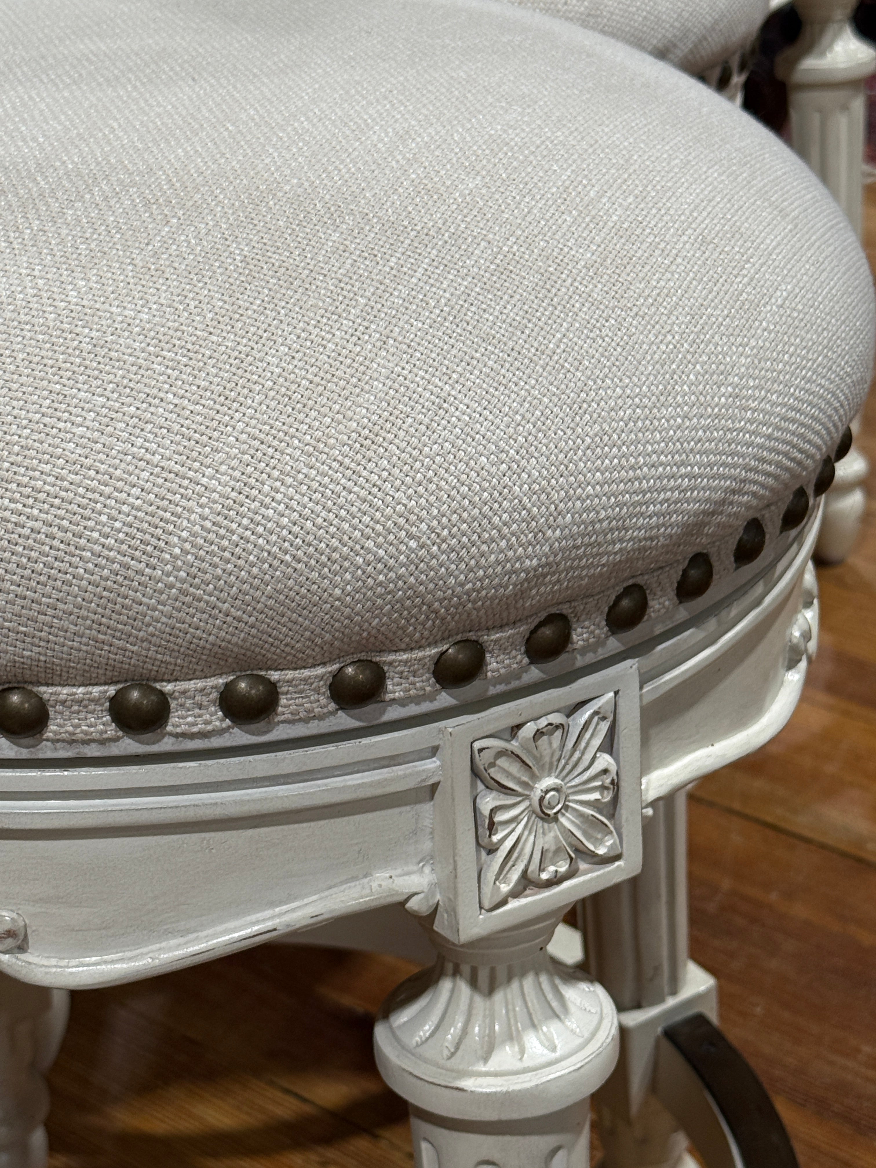 White Swivel Stools