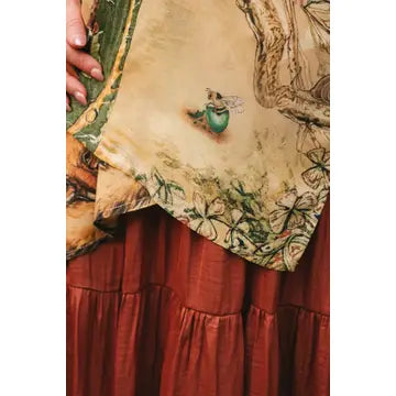 Woodland Wisdom Matinée Duster w/ Florals, Fox & Owl by Market of Stars