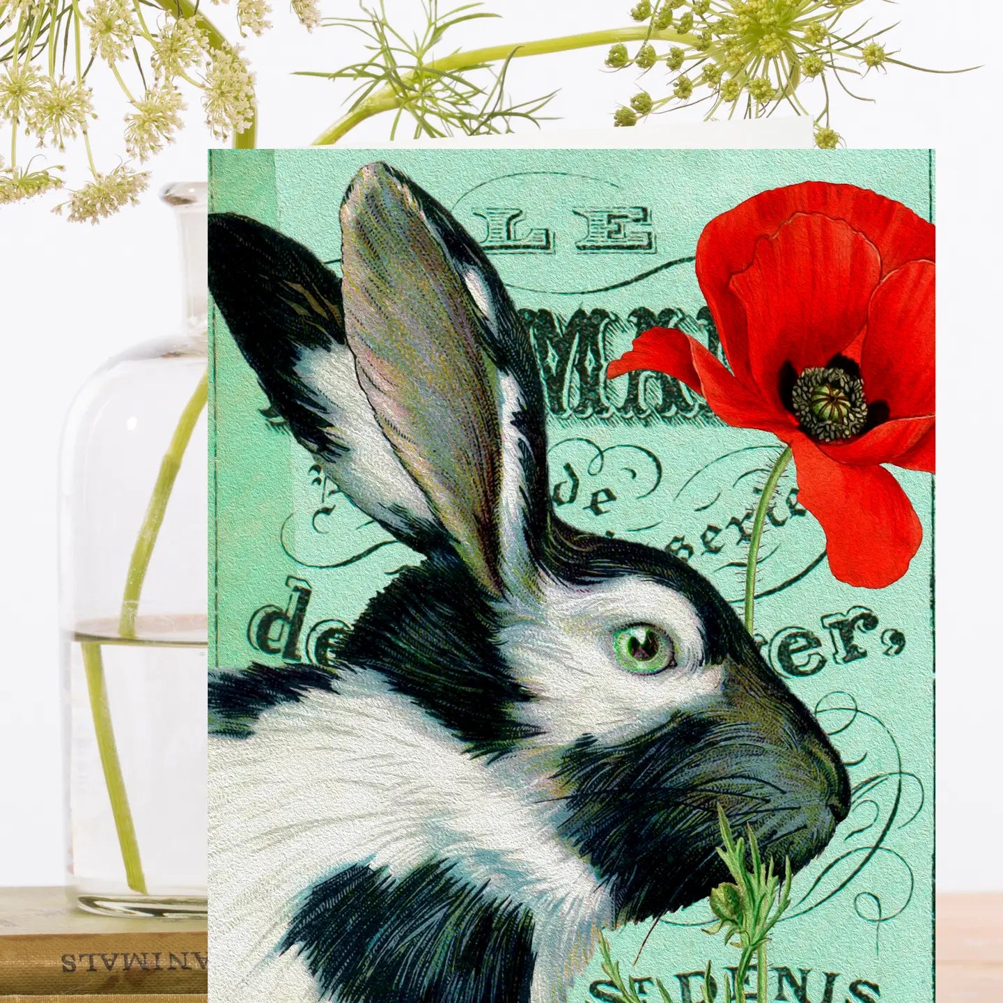 Whimsical Bunny Greeting Card