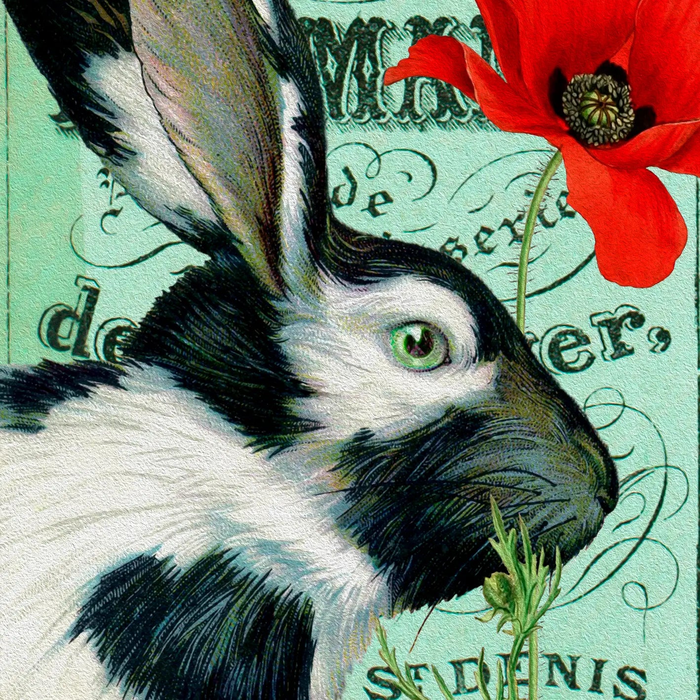 Whimsical Bunny Greeting Card