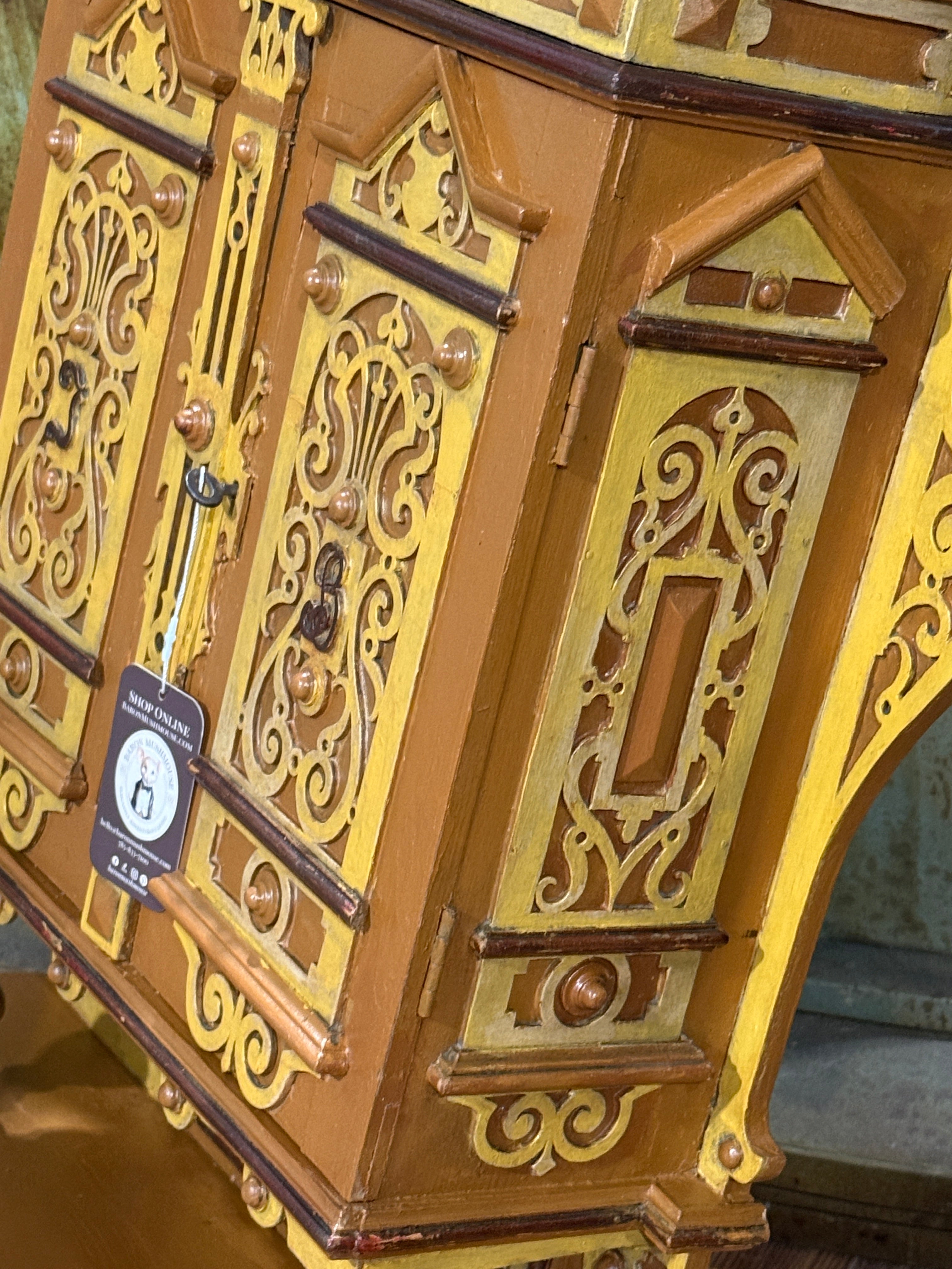 Antique Cabinet with Display Shelf